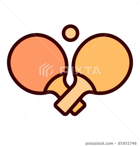 Crossed racket icon outline vector. Table tennis 85955746