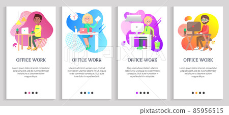 Office Work, Business Person Working on Computer Office Work, Business Person Working on Computer 85956515