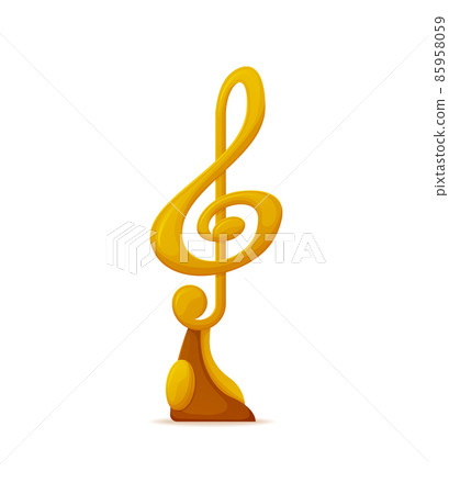 Music Award, Gold Note Nomination Trophy Icon Music Award, Gold Note Nomination Trophy Icon 85958059