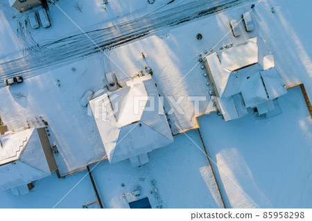 Overlooking view of winter suny day a small town a Boiling Springs in the South Carolina USA 85958298
