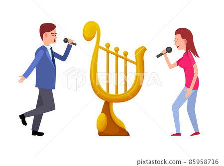 Music Tournament, Singers with Gold Trophy Harp Music Tournament, Singers with Gold Trophy Harp 85958716