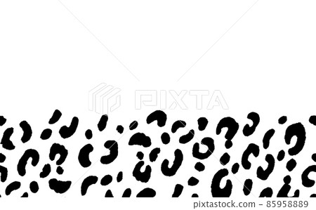 New modern leopard black and white background. Ornament of stylized animal skin. Abstract geometric vector illustration for leaflet, banner, website, poster, card, postcard, wallpaper. Copy space New modern leopard black and white background. Ornament of stylized animal skin. Abstract geometric vector illustration for leaflet, banner, website, poster, card, postcard, wallpaper. Copy space 85958889