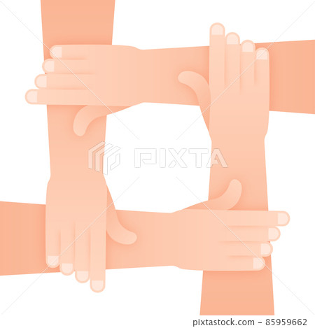 Abstract teamwork hands sign for concept design. Business concept. Teamwork, cooperation. 85959662