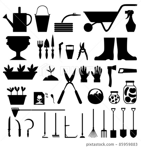 Garden tools icon set - Stock Illustration [85959883] - PIXTA