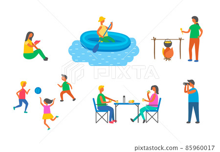 People on Picnic and Camping, Pastime Free Time People on Picnic and Camping, Pastime Free Time 85960017