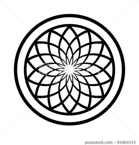 Abstract geometric circle pattern. Round design element. Abstract geometric circle pattern. Round design element. 85960333