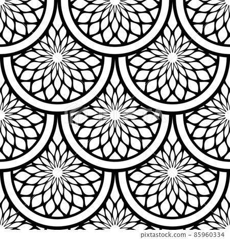 Art Deco motif in seamless decorative geometric pattern. Art Deco motif in seamless decorative geometric pattern. 85960334