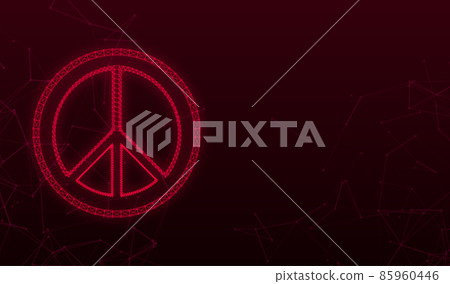 Peace world plexus sign, great design for any purposes. Flat vector illustration. Happy people. World map icon. 85960446