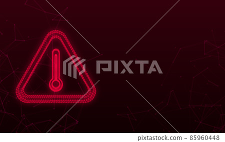 Flat icon with red high temperature. Flat blue icon. Fire, flame. Flat icon with red high temperature. Flat blue icon. Fire, flame. 85960448