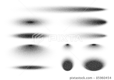 Stipple shadows set, dotted design elements. Fading gradient. Stippling, dotwork drawing, shading Stipple shadows set, dotted design elements. Fading gradient. Stippling, dotwork drawing, shading 85960454