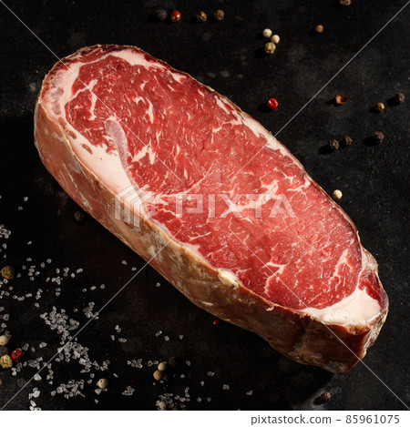 Raw steak of marbled beef Black Angus. Raw steak of marbled beef Black Angus. 85961075