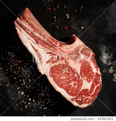 Raw steak of marbled beef Black Angus. 85961081