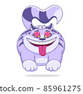 Cheshire cat flying in love with hearts in his eyes 85961275