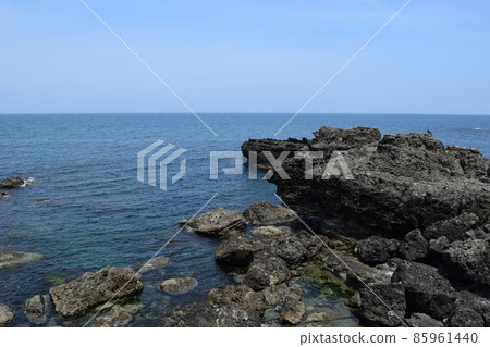 Rocky landscape on the Shonai coast 85961440