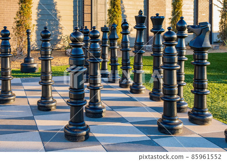 Close up shot of giant chess mate Close up shot of giant chess mate 85961552