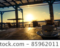 caffee with sunset 85962011