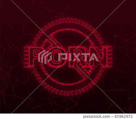 No porn plexus icon isolated on white background. Vector illustration. 85962972