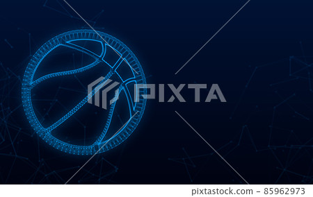 Basketball ball plexus icon. Vector illustration isolated on white background. 85962973