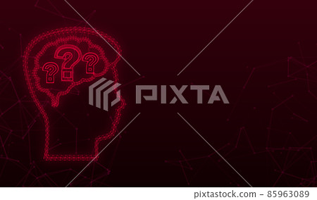 Abstract plexus icon with silhouette man head gears on light background. Mental health concept. Business concept. Isolated vector. Abstract plexus icon with silhouette man head gears on light background. Mental health concept. Business concept. Isolated vector. 85963089