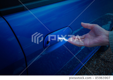 打開車門時產生的靜電圖片 85963907