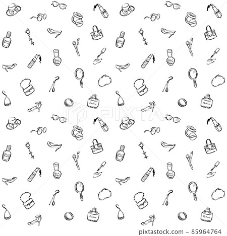 Fashionable item background material hand-painted line drawing 1 color 85964764