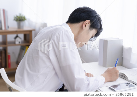 High school students studying at home High school students studying at home 85965291