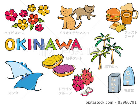 手繪沖繩插圖集插圖素材 85966791