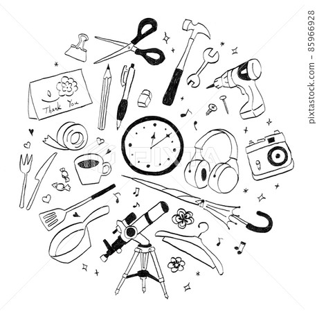 Lifestyle miscellaneous goods line drawing 85966928