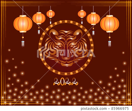 Chinese lanterns shine with prosperity, the noble tiger will bring good luck to everyone, the holiday lights make families happy, year of the tiger, Chinese New Year 2022, Happy New Year 2022 85966975