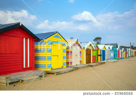 Colorful Beach House at Brighton Beach, Melbourne Colorful Beach House at Brighton Beach, Melbourne 85968088