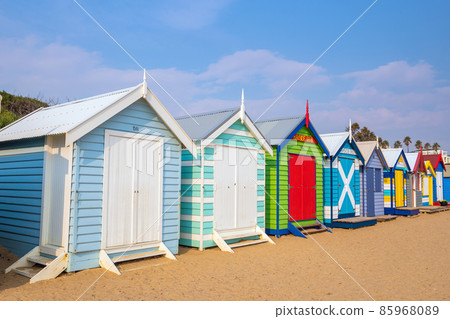 Colorful Beach House at Brighton Beach, Melbourne Colorful Beach House at Brighton Beach, Melbourne 85968089