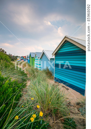 Colorful Beach House at Brighton Beach, Melbourne 85968092