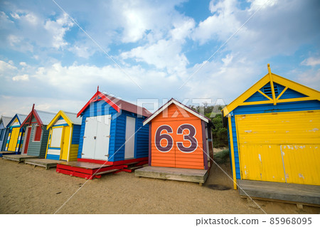 Colorful Beach House at Brighton Beach, Melbourne 85968095