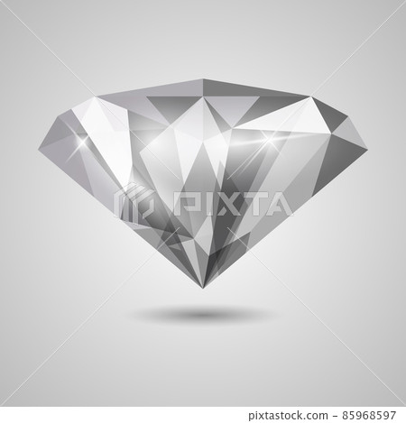 Vector diamond on gray background Vector diamond on gray background 85968597