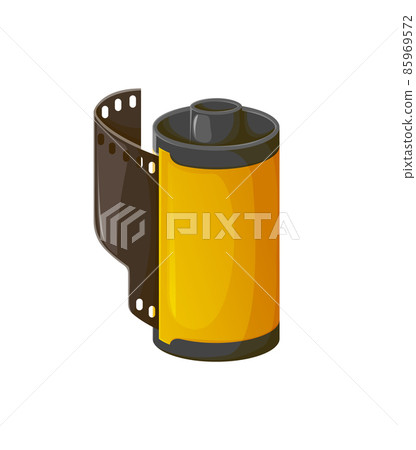 Camera Tape, Filmstrip Photo Roll Isolated Icon Camera Tape, Filmstrip Photo Roll Isolated Icon 85969572