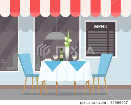 Restaurant Outdoors View, Exterior Elegant Table Restaurant Outdoors View, Exterior Elegant Table 85969667