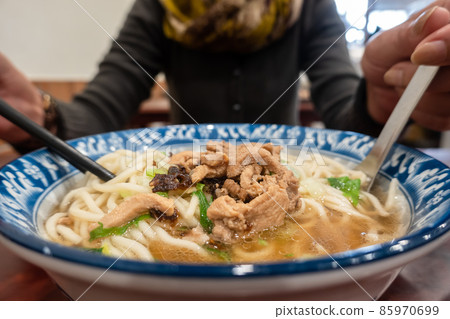 udon noodles with soup 85970699