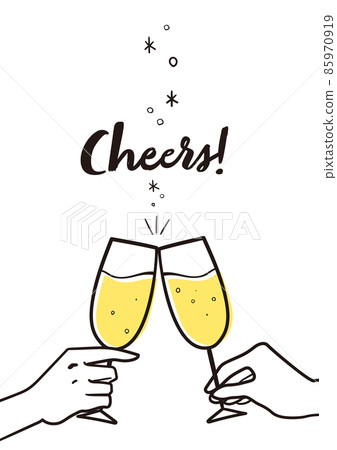 烤香檳的插圖 85970919