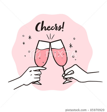 烤香檳的插圖 85970920