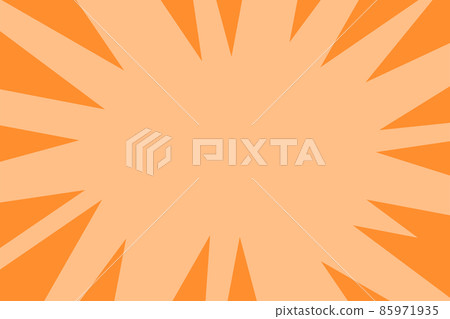 Illustration material Pop cute sunburst concentrated line orange Illustration material Pop cute sunburst concentrated line orange 85971935