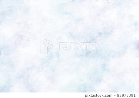 Whitish oil painting abstract art background) Light blue refreshing wall dry neutral canvas texture 85973391
