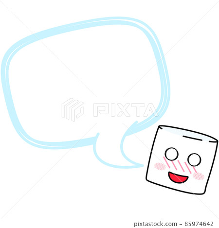 Marshmallow character and balloon frame material Marshmallow character and balloon frame material 85974642