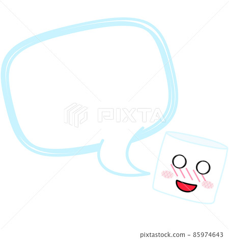 Marshmallow character and balloon frame material Marshmallow character and balloon frame material 85974643