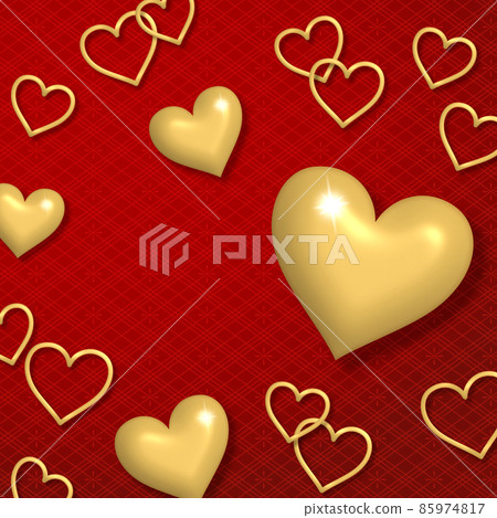 Valentine background design with three-dimensional heart 85974817