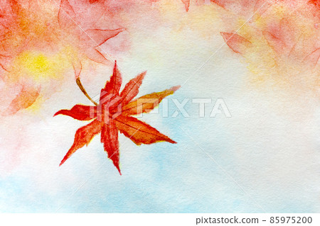 Blue sky and autumn leaves. Blue sky and autumn leaves. 85975200