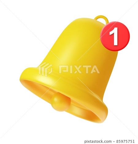 3d notification bell icon 85975751