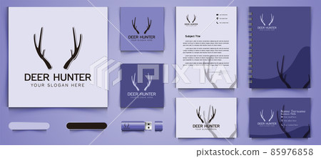 deer antlers logo and business branding template Designs Inspiration Isolated on White Background deer antlers logo and business branding template Designs Inspiration Isolated on White Background 85976858