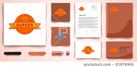 Burger Logo and business branding template Designs Inspiration Isolated on White Background Burger Logo and business branding template Designs Inspiration Isolated on White Background 85976906