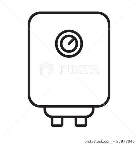 Boiler water heater outline icon vector for graphic design, logo, website, social media, mobile app, UI illustration 85977046