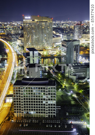 A wonderful night view of Fukuoka city seen from Fukuoka Tower A wonderful night view of Fukuoka city seen from Fukuoka Tower 85977410